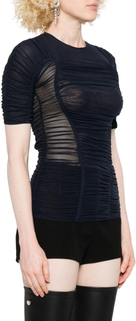 25FW 뮈글러 반팔 티셔츠 25F3TO08165956115 BLACK - MUGLER