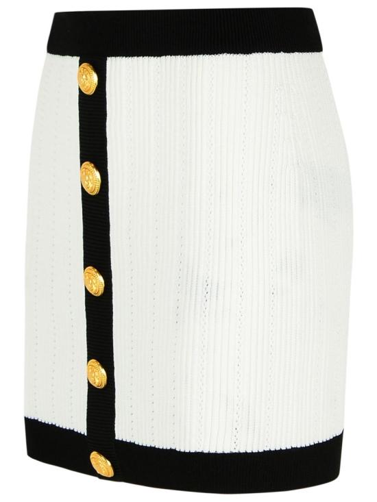 25FW 발망 숏 스커트 FF1LB039KI64 GAB White - BALMAIN