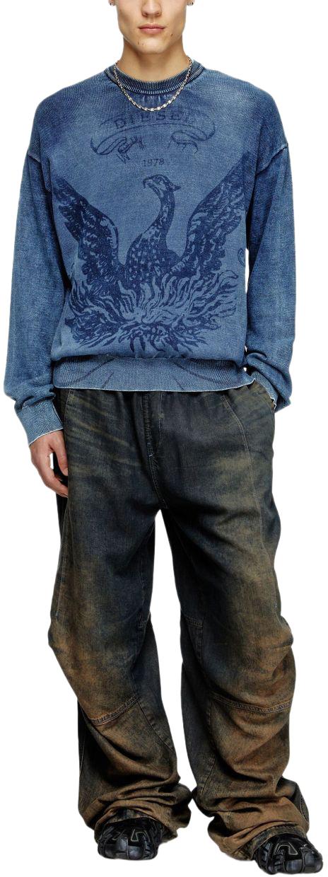 25FW 디젤 K페니콜 스웨트셔츠 A194810BJBS8AT BLUE - DIESEL