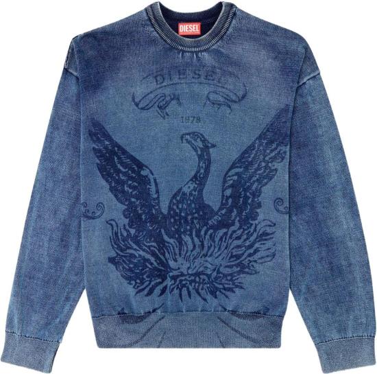 25FW 디젤 K페니콜 스웨트셔츠 A194810BJBS8AT BLUE