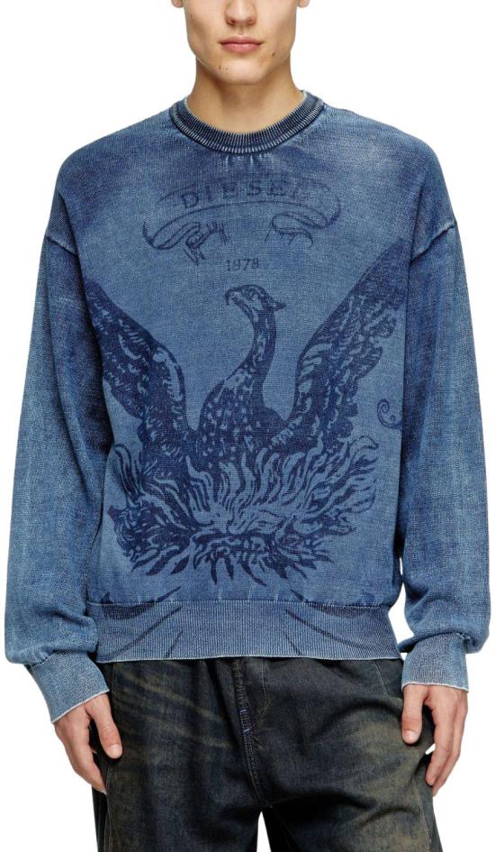 25FW 디젤 K페니콜 스웨트셔츠 A194810BJBS8AT BLUE - DIESEL