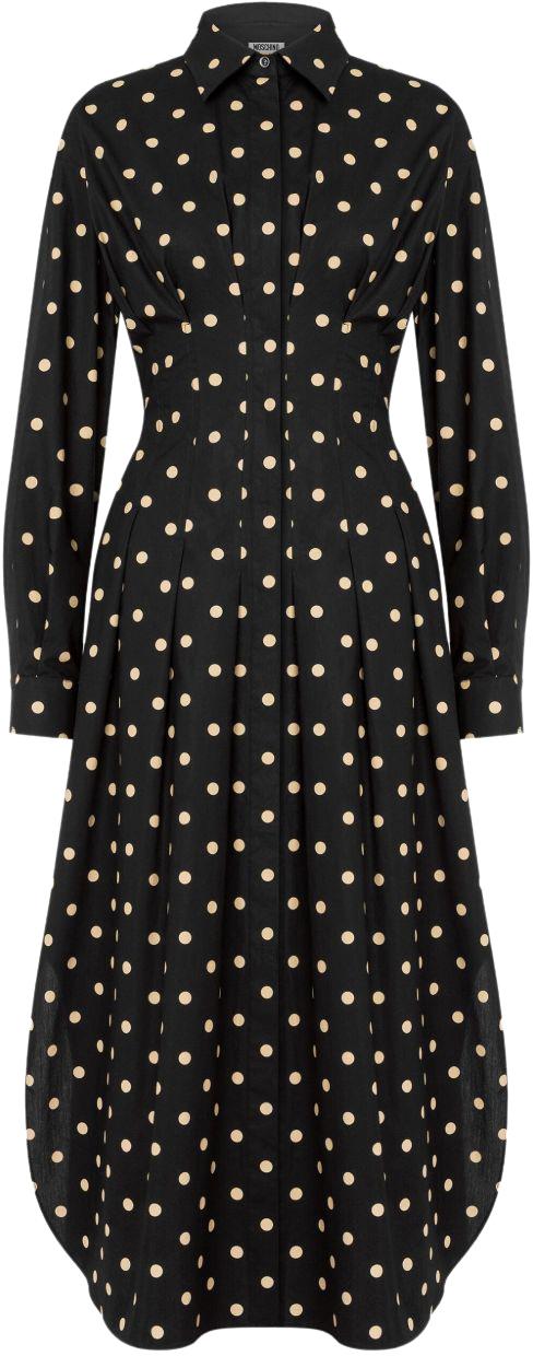 25FW 모스키노 미디 원피스 J041254552555 BLACK