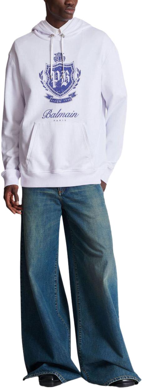 25FW 발망 스웨터 FH0JT255GF30GWX WHITE - BALMAIN