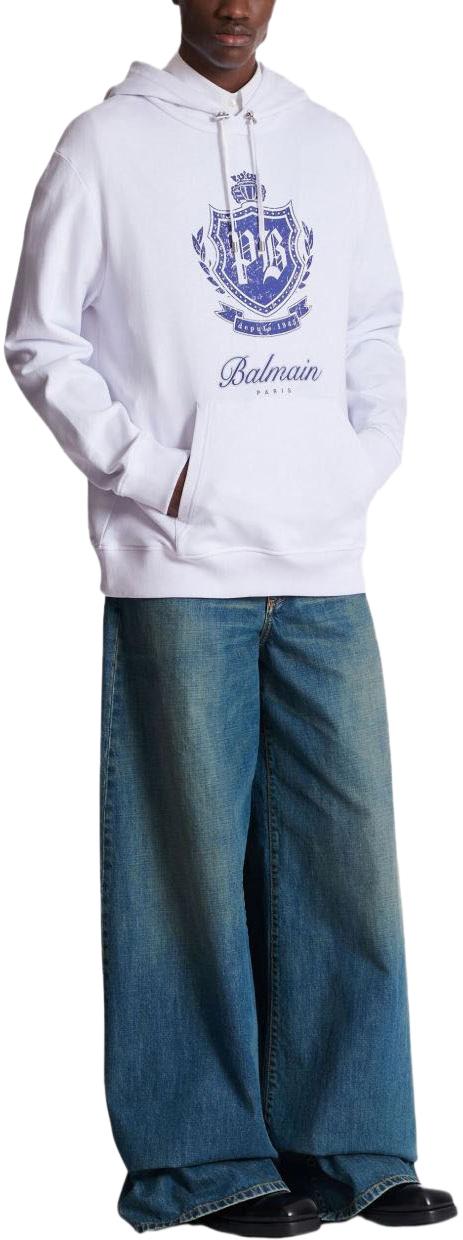 25FW 발망 스웨터 FH0JT255GF30GWX WHITE - BALMAIN