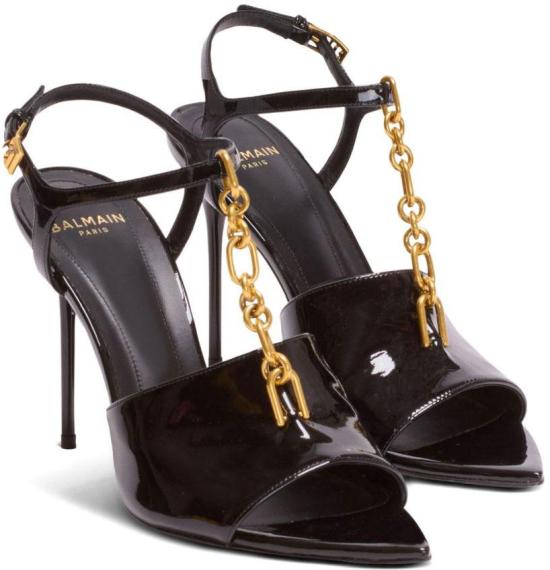 25FW 발망 힐/펌프스 FN1UH154LPAT0PA BLACK - BALMAIN