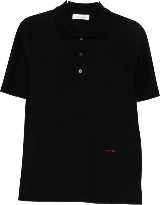 25FW 랑방 폴로 티셔츠 RMPL0111J042H2510 BLACK