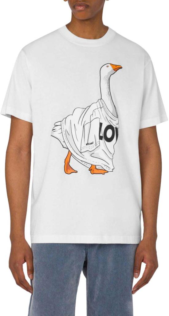 25FW 모스키노 반팔 티셔츠 J071152411001 WHITE - MOSCHINO