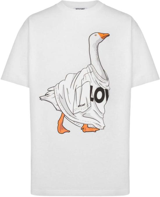 25FW 모스키노 반팔 티셔츠 J071152411001 WHITE