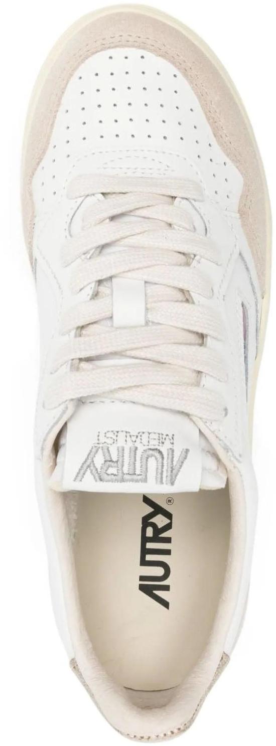 26SS 오트리 메달리스트 로우 레더 스니커즈 AULWLS75 WHITE - AUTRY