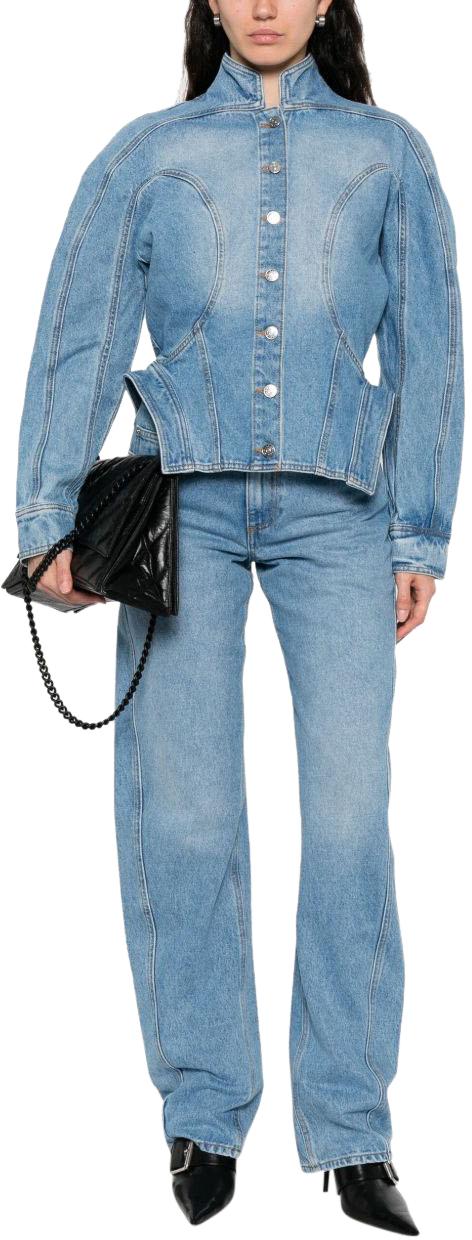 25FW 뮈글러 코트 25F6VE04692116048 BLUE - MUGLER