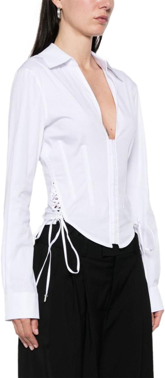 25FW 뮈글러 긴팔 티셔츠 25F1TO076420101000 WHITE - MUGLER