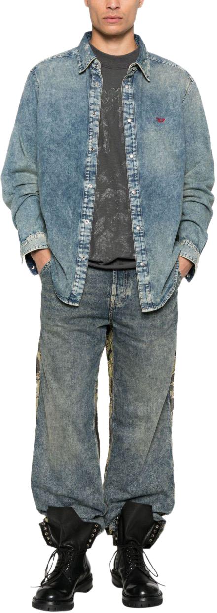 25FW 디젤 데님 셔츠 A03534068TL01 BLUE - DIESEL