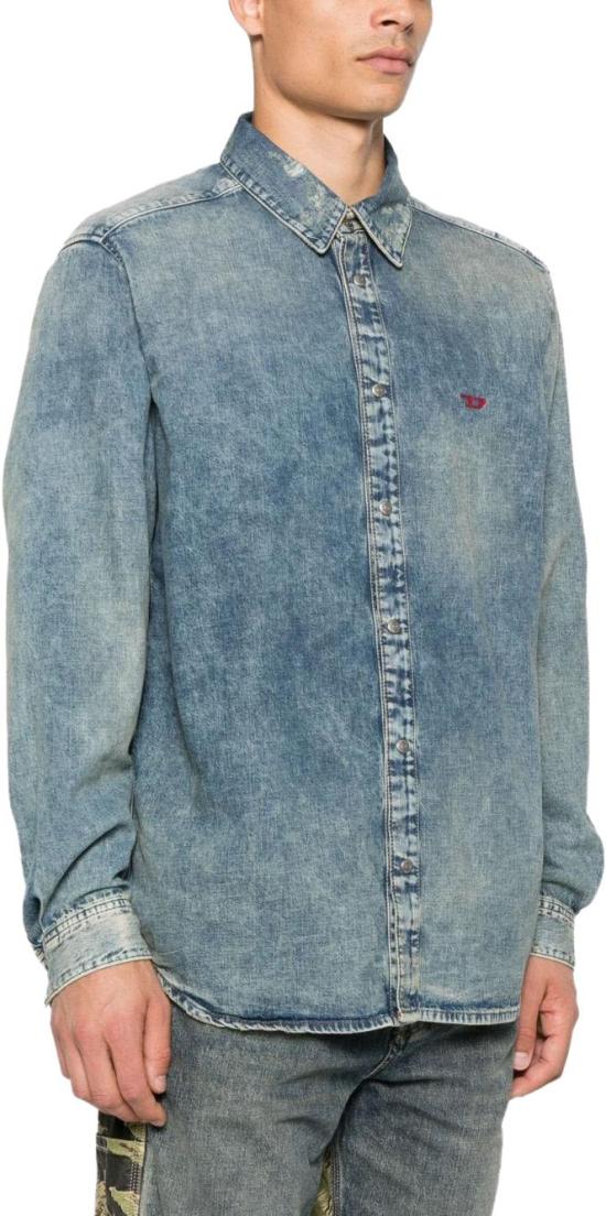 25FW 디젤 데님 셔츠 A03534068TL01 BLUE - DIESEL
