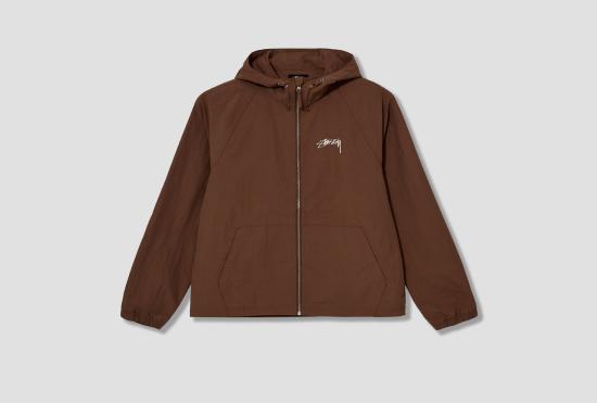 25FW 스투시 자켓 나일론 비치 쉘 115893 브라운