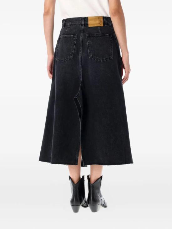 25FW 하이쿠레 데님 스커트 HEW08096DF119L0894 MID BLACK L0894 - HAIKURE