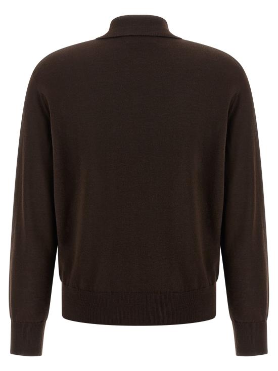 25FW 드리스 반 노튼 폴로 티셔츠 2520112032700704 Brown - DRIES VAN NOTEN