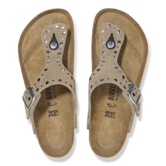 25SS 버켄스탁 뮬/슬리퍼 GIZEH RIVET 1029388 TAUPE Beige - BIRKENSTOCK