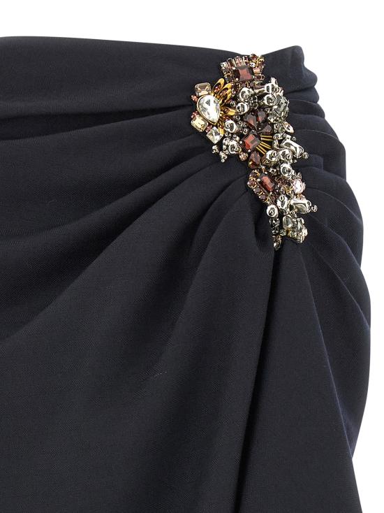 25FW 드리스 반 노튼 미디 스커트 2520108802193509 Blue - DRIES VAN NOTEN