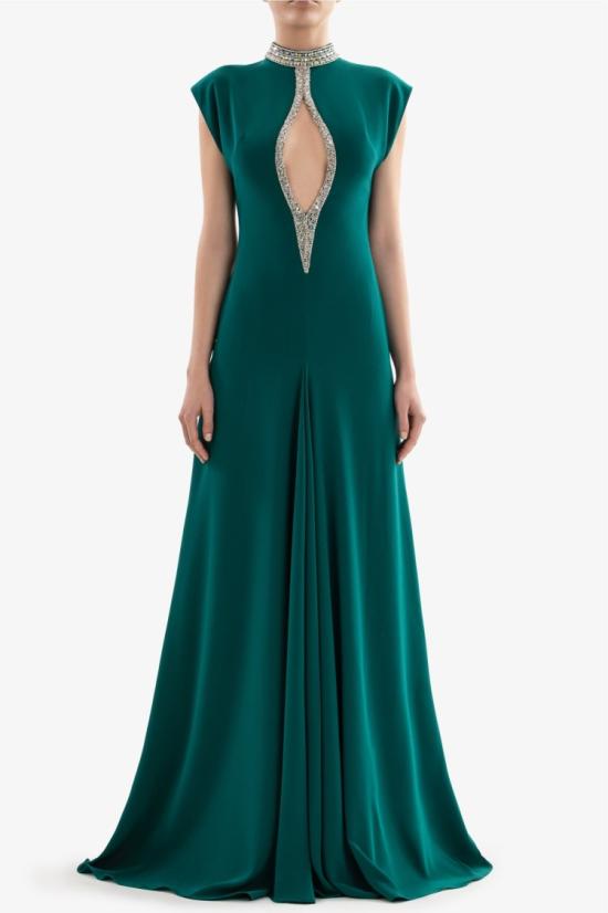  사이드 코베이시 롱 원피스 크리스탈 장식 롱 드레스 - SAIID KOBEISY