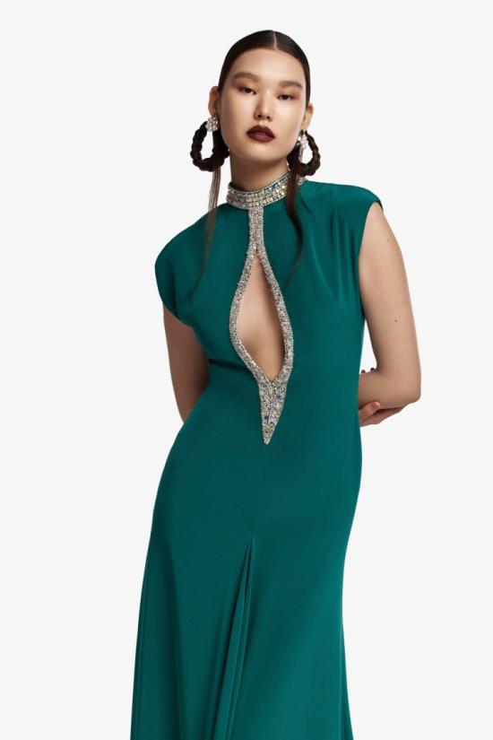  사이드 코베이시 롱 원피스 크리스탈 장식 롱 드레스 - SAIID KOBEISY