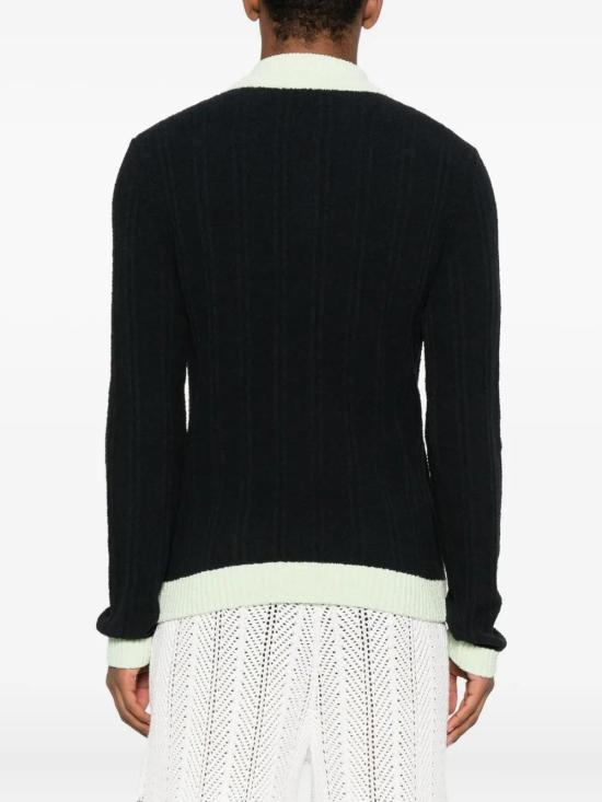 25FW 카사블랑카 폴로 티셔츠 MPF25KW100001 BLACK - CASABLANCA