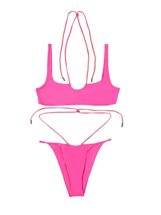  오프화이트 비키니 수영복 OWFA094 S23JER0013201 Pink