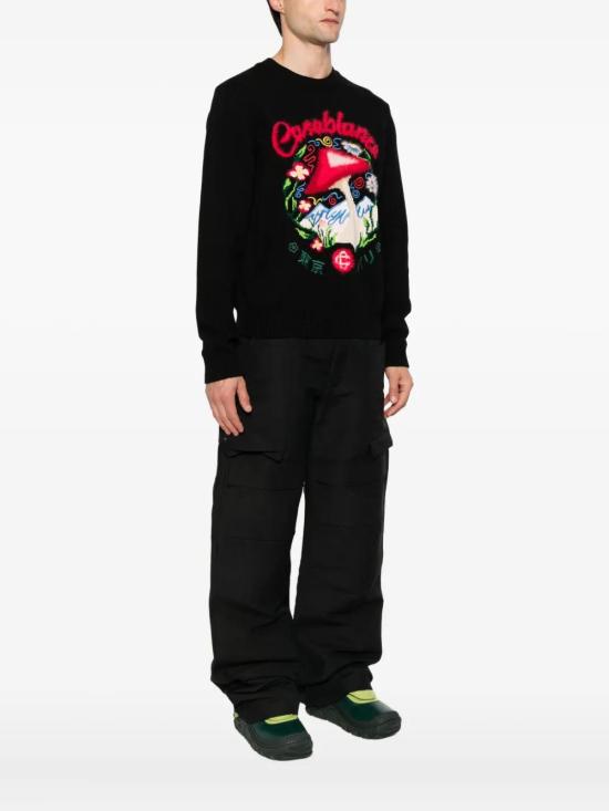 25FW 카사블랑카 스웨터 MPF25KW111801 MUSHROOM EMBLEM - CASABLANCA