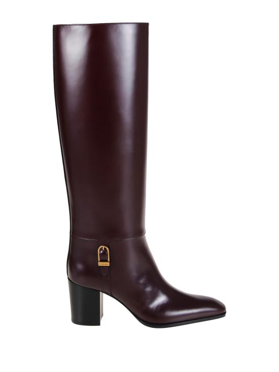 25FW 생로랑 스무스 레더 롱부츠 스무스 가죽 부츠 818207 AAEHR 6033 DEEP WINE