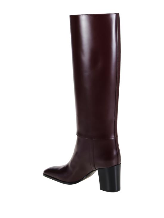 25FW 생로랑 스무스 레더 롱부츠 스무스 가죽 부츠 818207 AAEHR 6033 DEEP WINE - SAINT LAURENT