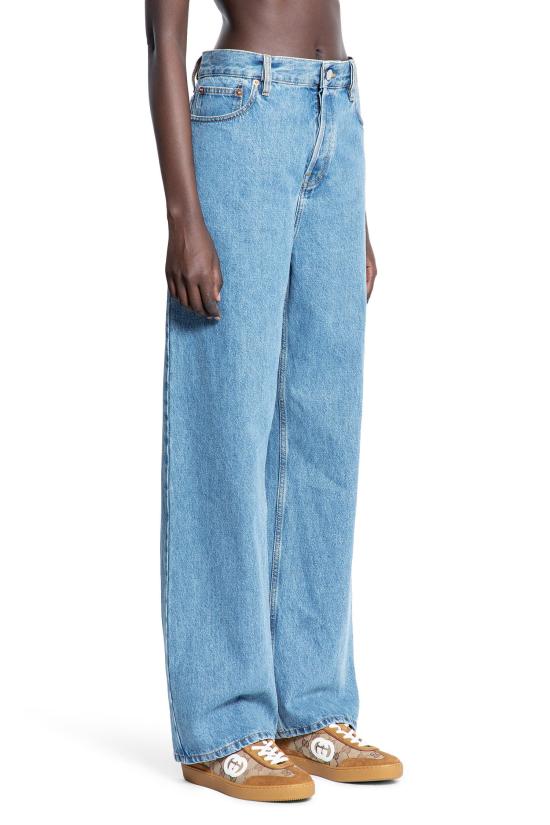 25SS 구찌 코튼 데님 진 828604XDDAS 4011 Blue - GUCCI