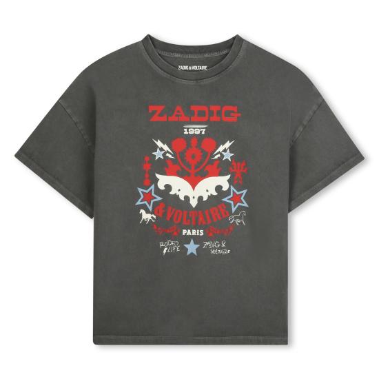 25FW [키즈] 자딕앤볼테르 티셔츠 X60462 09B Black