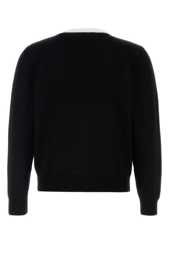 25SS 어니스트 더블유 베이커 가디건 KN142EM34 BLACK WHITE Black - ERNEST W. BAKER