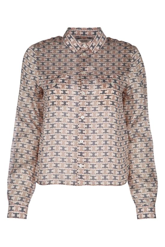 25SS 셀린느 셔츠 RC02Z0638 CAZ4 PINKBEIGECAMELBLACK