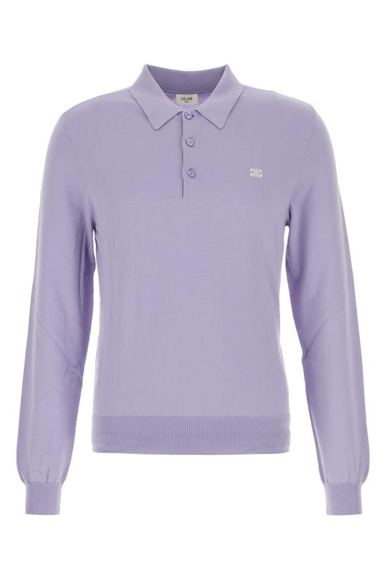 25FW 셀린느 파인 코튼 폴로 스웨터 RY0FC367Y 33LP LIGHTPURPLE