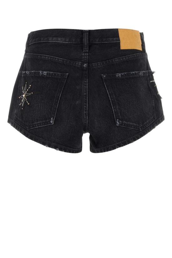  알라누이 숏팬츠 LWYC009F23DEN002 1278 Black - ALANUI