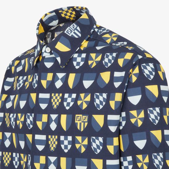 25SS 펜디 긴팔 셔츠 FS1319AU76F0QG3 Blue - FENDI