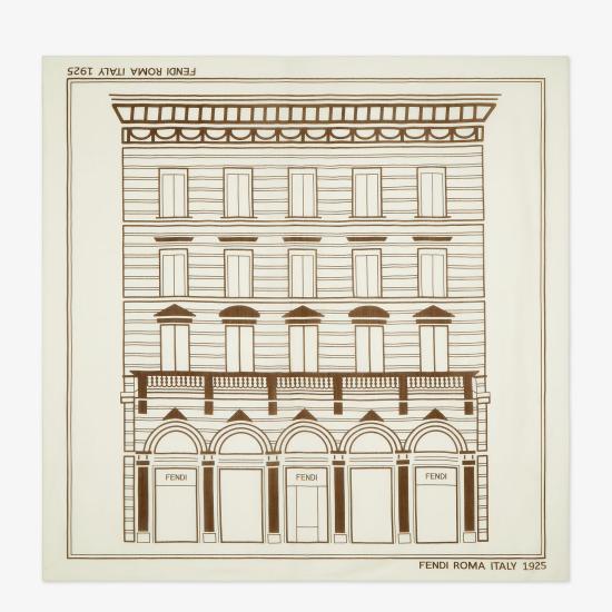 25SS 펜디 머플러/스카프 FXS323ATVCF0EXT White