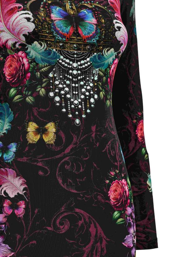 25FW 베르사체 미디 원피스 79HAO9P0 JS491U39 Black - VERSACE