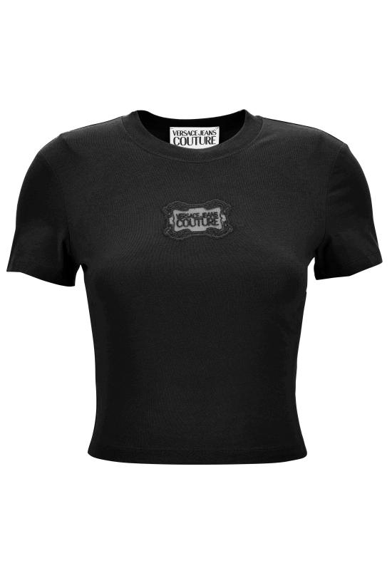 25FW 베르사체 반팔 티셔츠 79HAHC01 CJ02C899 Black