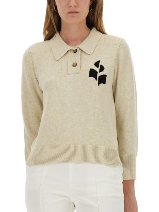 25FW 이자벨마랑에뚜왈 노라 폴로 니트 스웨터 PU0314FA A1X05E02LY Neutrals - ISABEL MARANT ETOILE