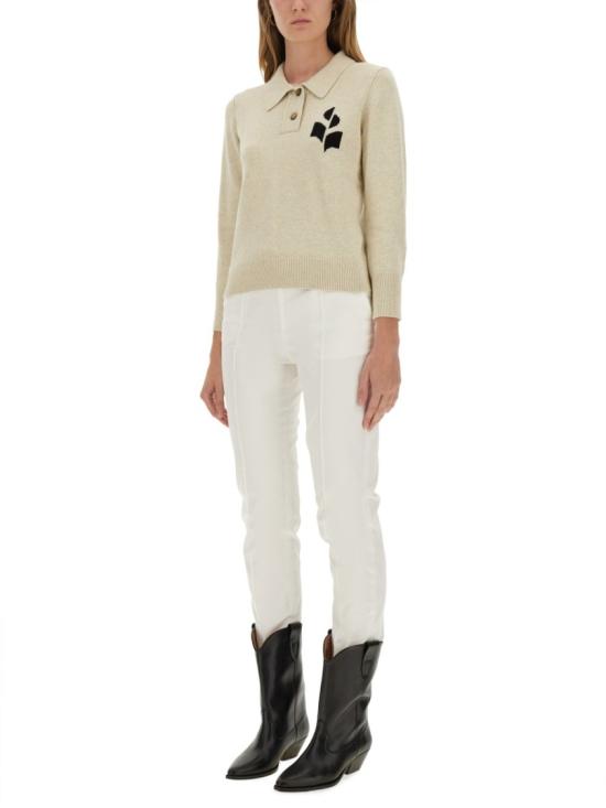 25FW 이자벨마랑에뚜왈 노라 폴로 니트 스웨터 PU0314FA A1X05E02LY Neutrals - ISABEL MARANT ETOILE