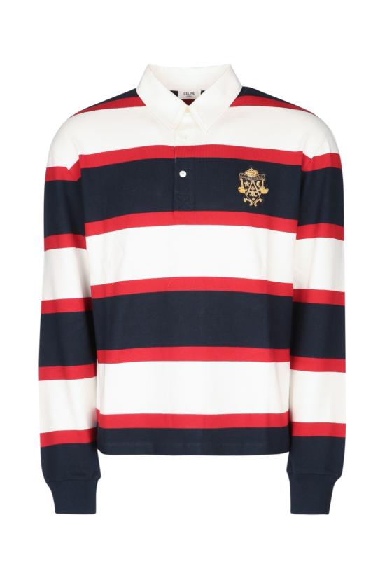 25SS 셀린느 폴로 티셔츠 RX06O0S32 01QL DIRTYWHITENAVYRED