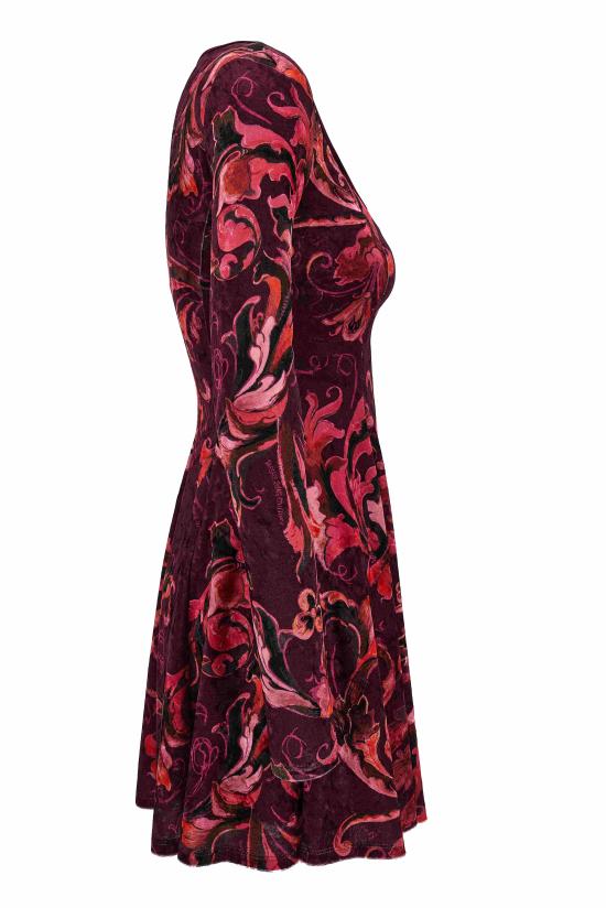 25FW 베르사체 미디 원피스 79HAO922 JS508317 PURPLE - VERSACE