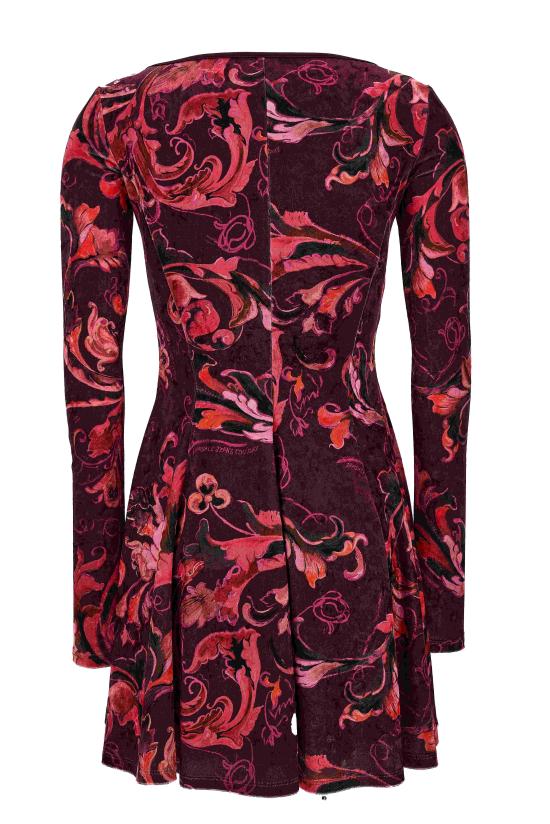 25FW 베르사체 미디 원피스 79HAO922 JS508317 PURPLE - VERSACE