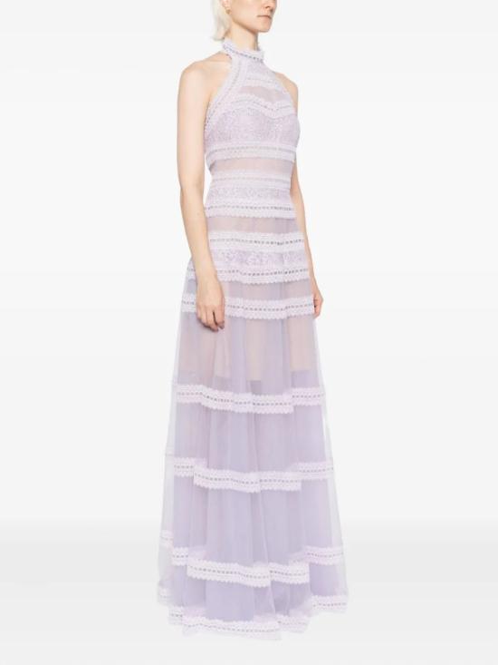  사이드 코베이시 롱 원피스 레이스 스트라이프 롱 드레스 - SAIID KOBEISY