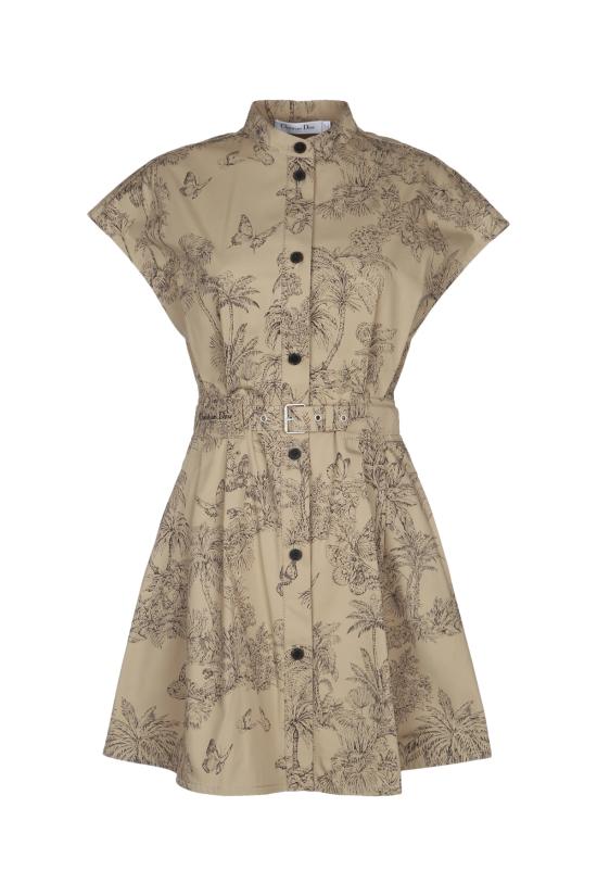 25FW 디올 숏 원피스 547D42A3A93 1893 BEIGE