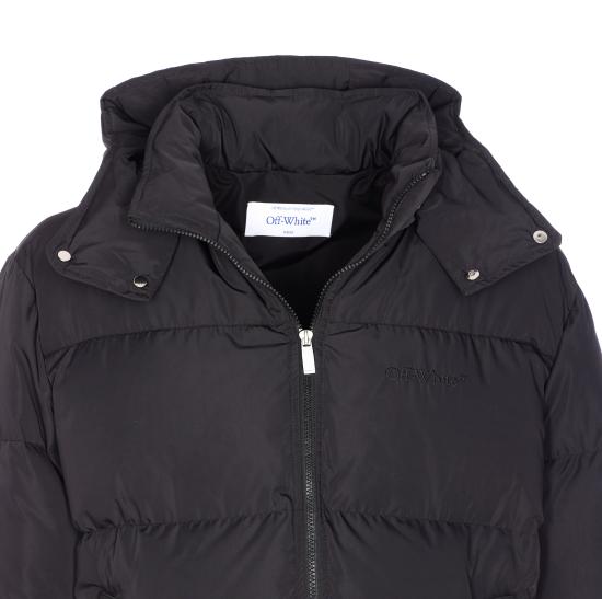 25FW 오프화이트 숏패딩 OMED066F25FAB001 1010 Black - OFF WHITE