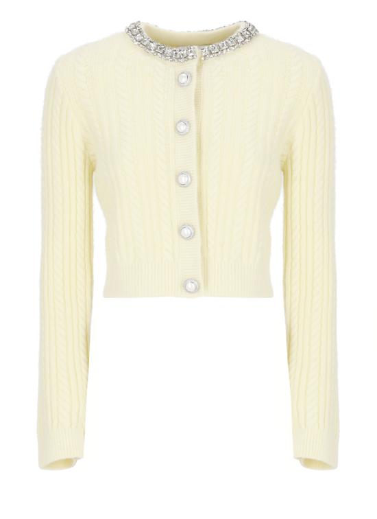 25FW 셀프 포트레이트 가디건 AW25121CAY YELLOW ALPACAYELLOW Yellow