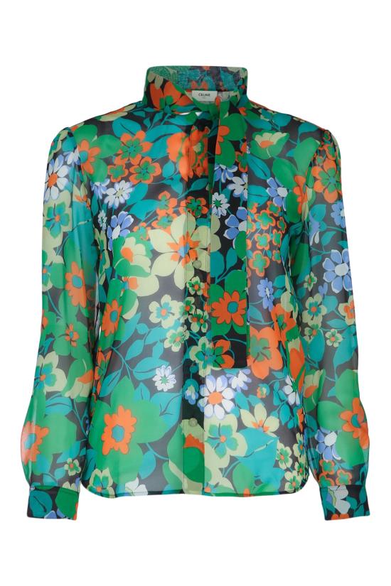 25SS 셀린느 블라우스 RC03A0H12 FYN9 BLACKGREENORANGE