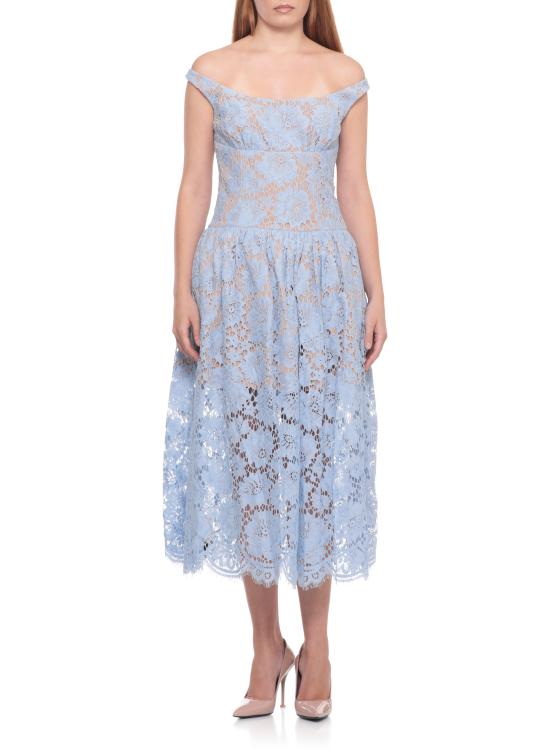 25FW 셀프 포트레이트 미디 원피스 AW25088MABL BLUE FLORAL LACEBLUE Blue - SELF PORTRAIT